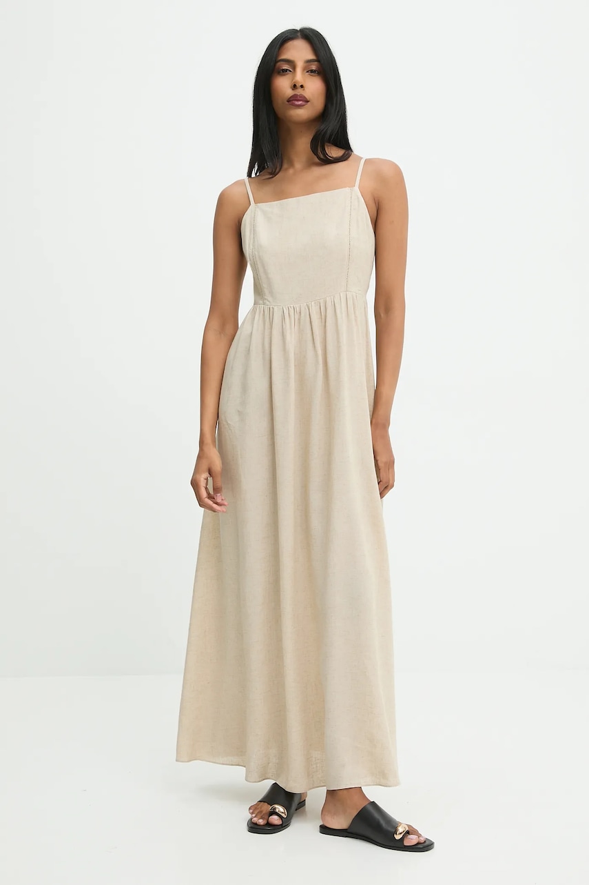 Answear.LAB rochie din in culoarea bej