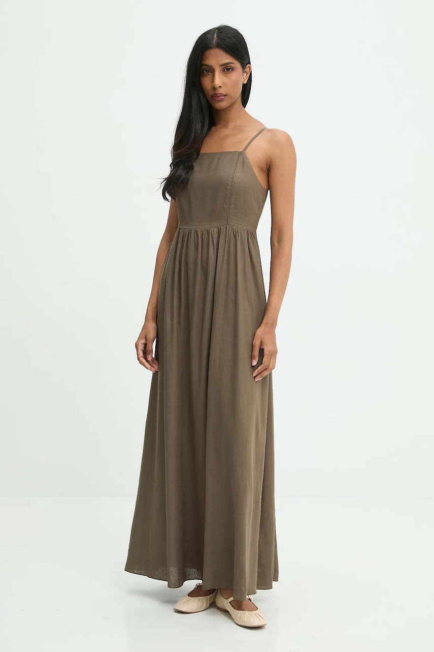 Answear.LAB rochie din in culoarea verde