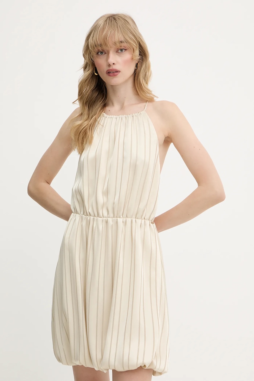 Armani Exchange rochie culoarea bej