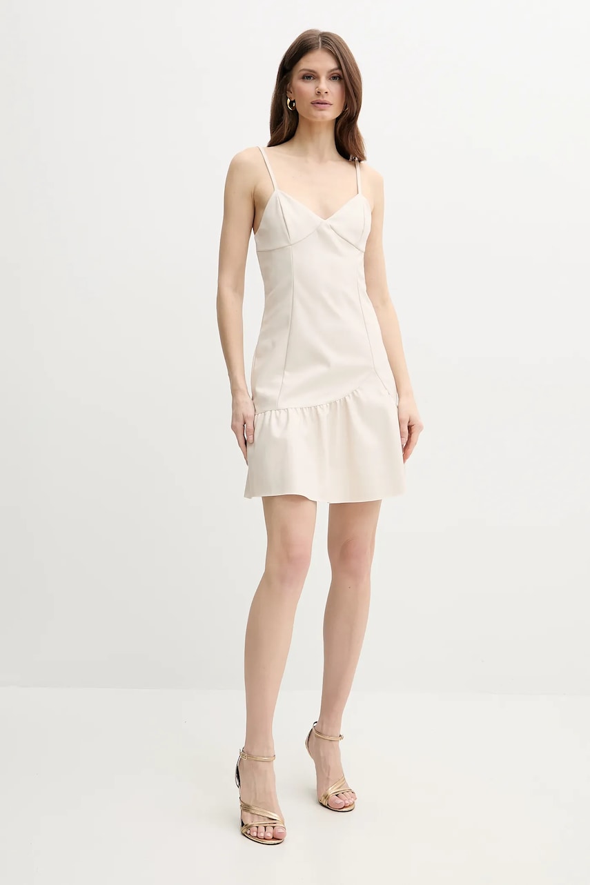 Armani Exchange rochie culoarea bej