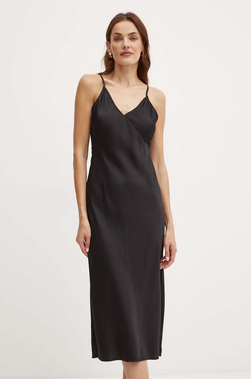 Armani Exchange rochie culoarea negru