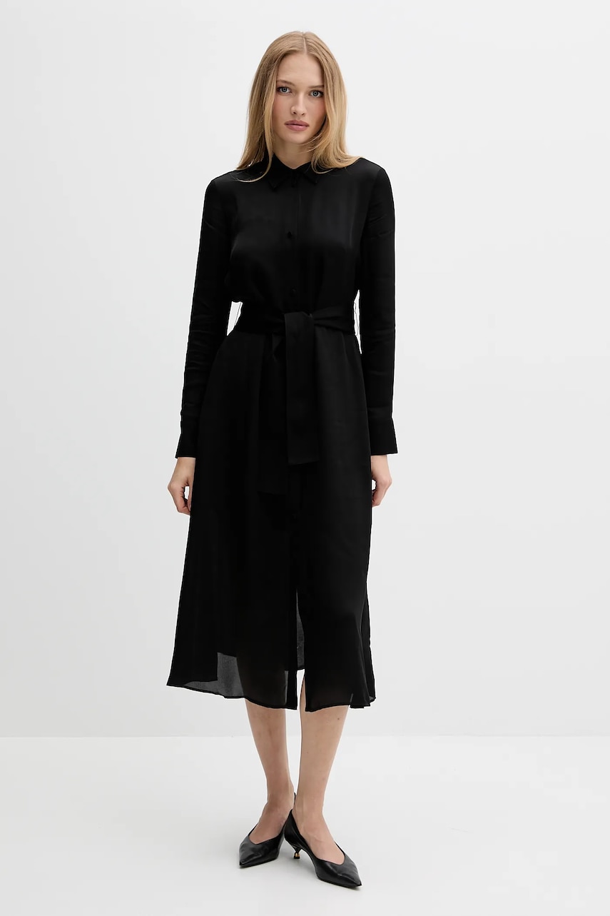 Armani Exchange rochie culoarea negru