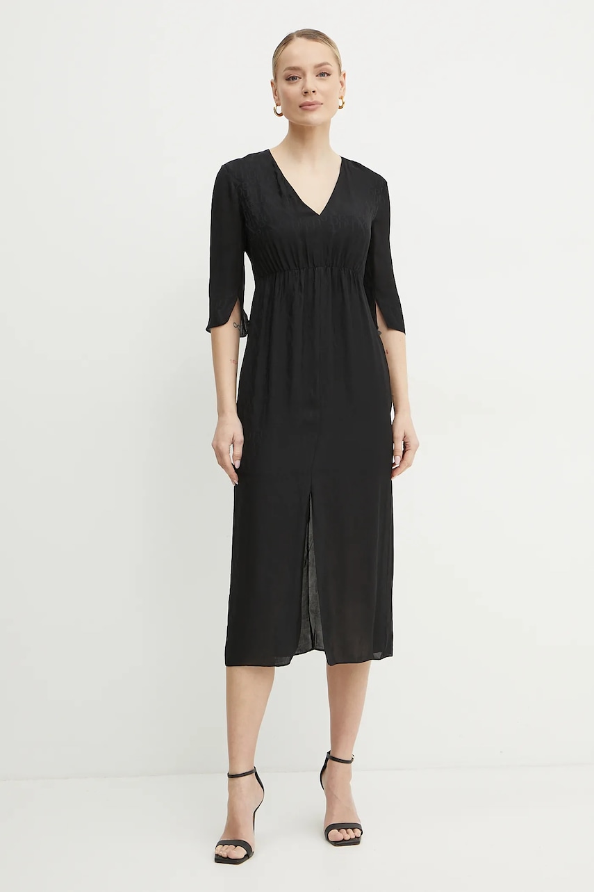 Armani Exchange rochie culoarea negru