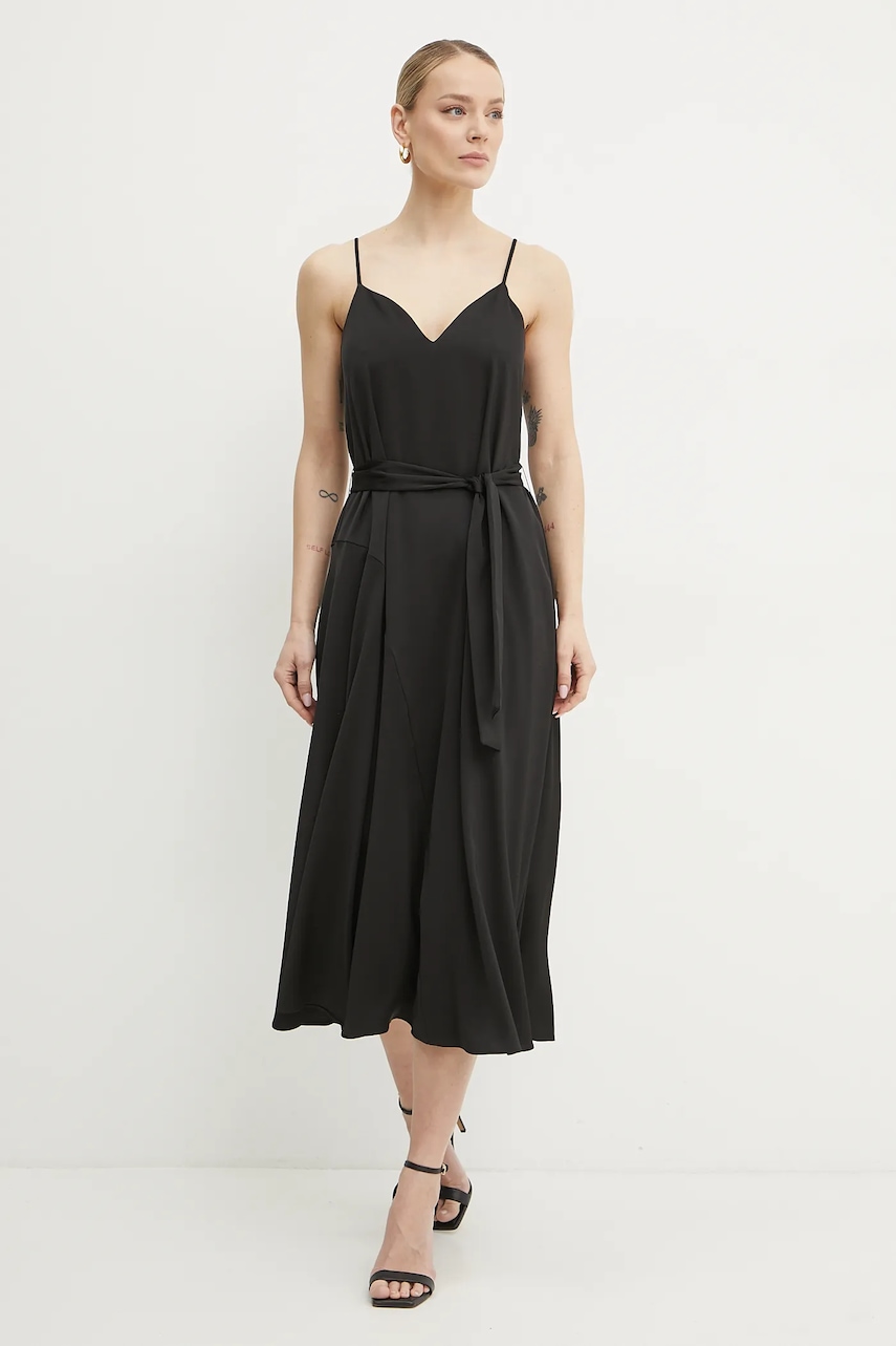 Armani Exchange rochie culoarea negru