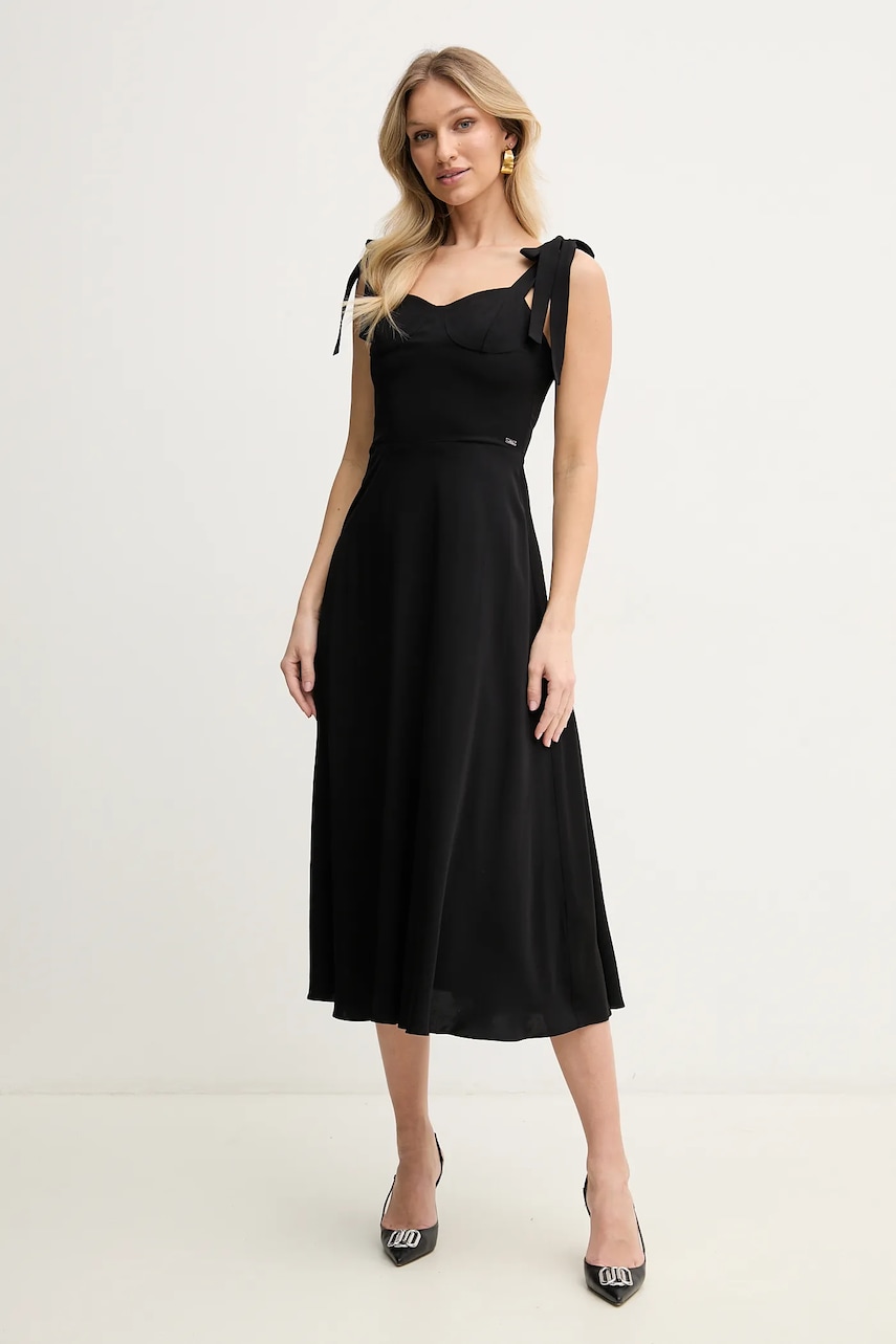 Armani Exchange rochie culoarea negru