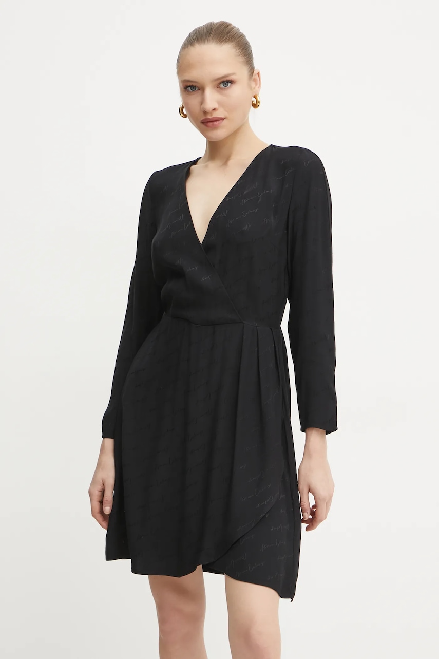 Armani Exchange rochie culoarea negru