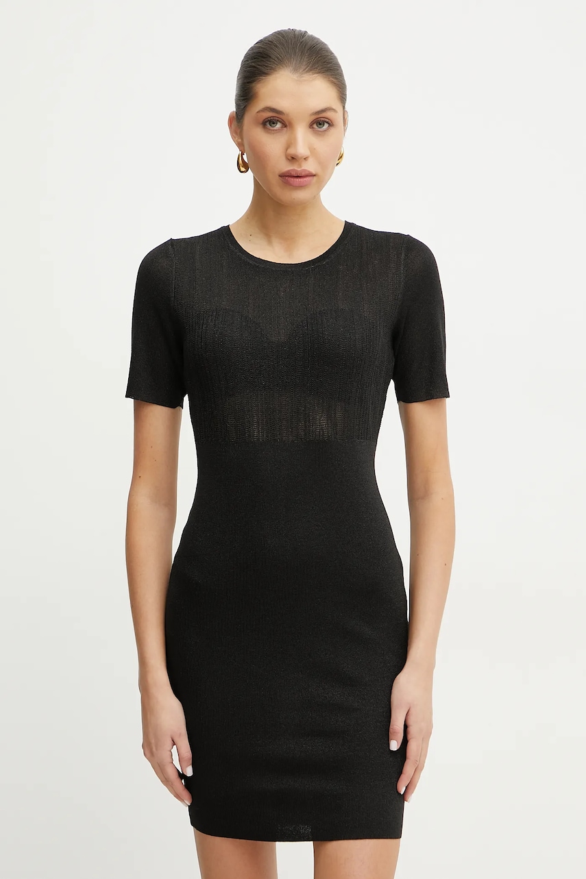 Armani Exchange rochie culoarea negru