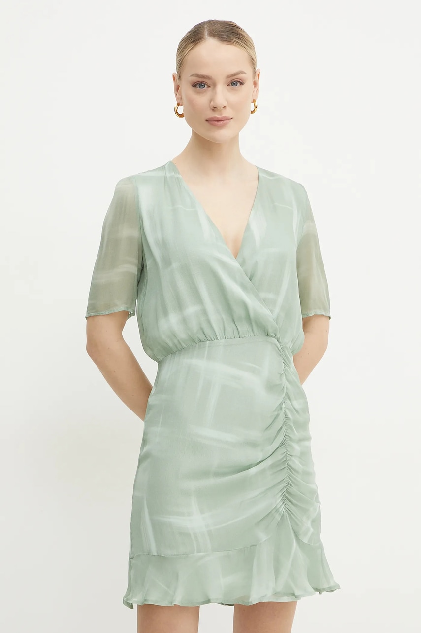 Armani Exchange rochie culoarea verde