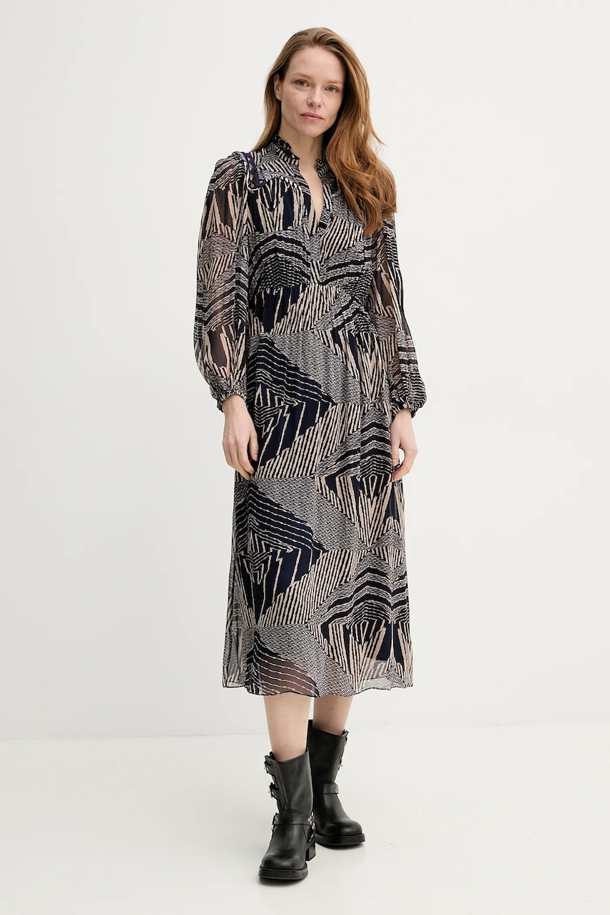 BA&SH rochie ANTAL culoarea bleumarin
