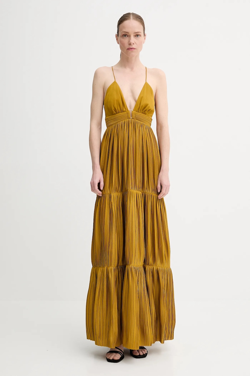 BA&SH rochie WASTA culoarea galben