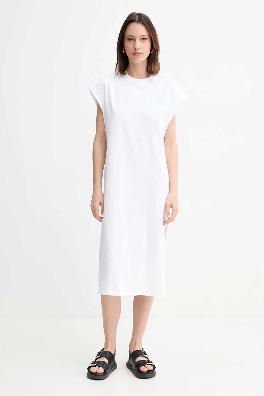 BOSS Orange rochie culoarea alb