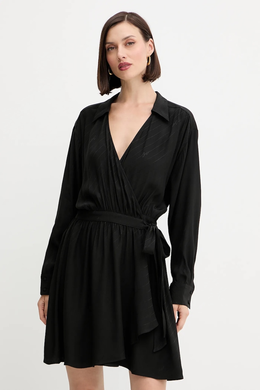 BOSS Orange rochie culoarea negru