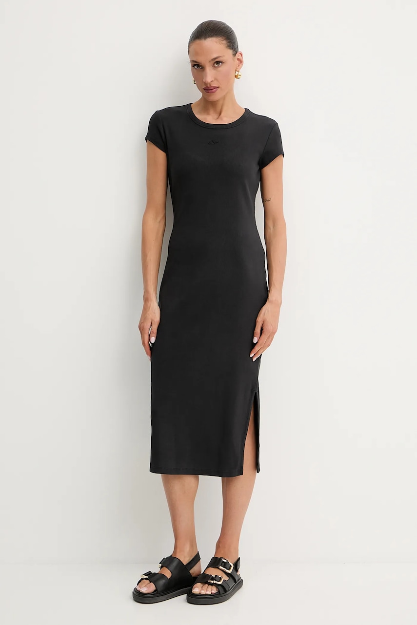 BOSS Orange rochie culoarea negru