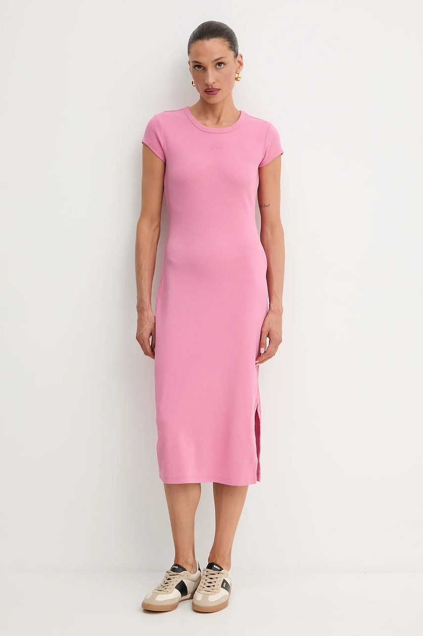 BOSS Orange rochie culoarea roz