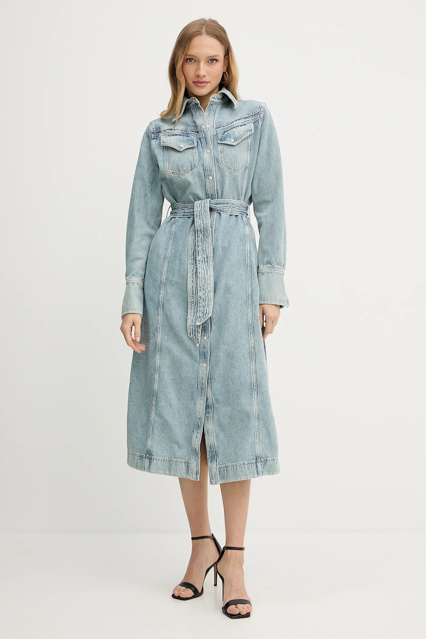 BOSS Orange rochie jeans midi