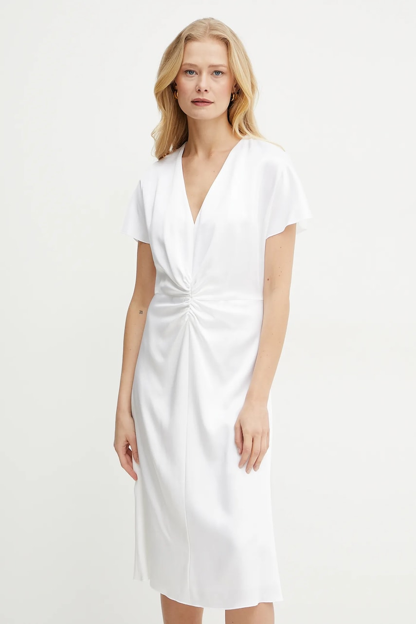 BOSS rochie culoarea alb