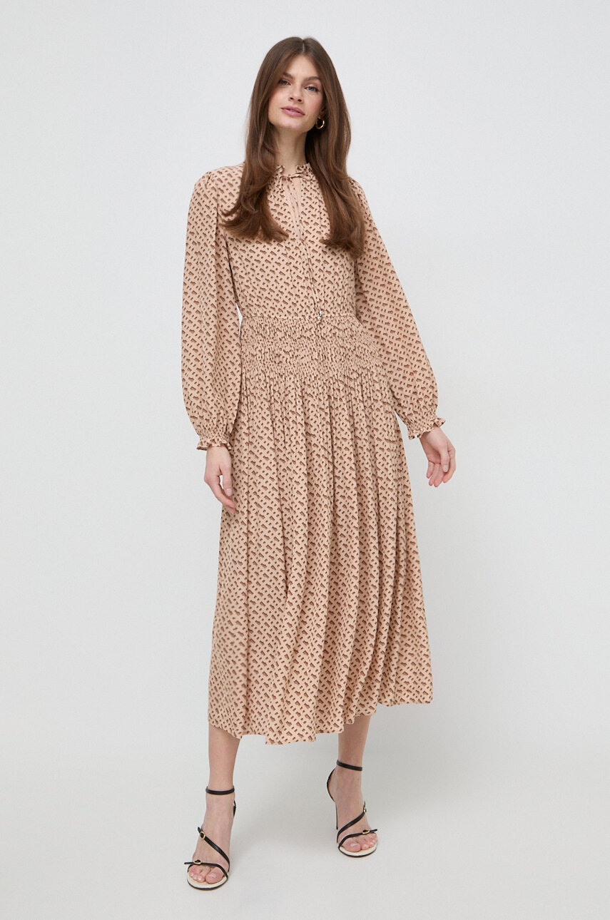 BOSS rochie culoarea bej
