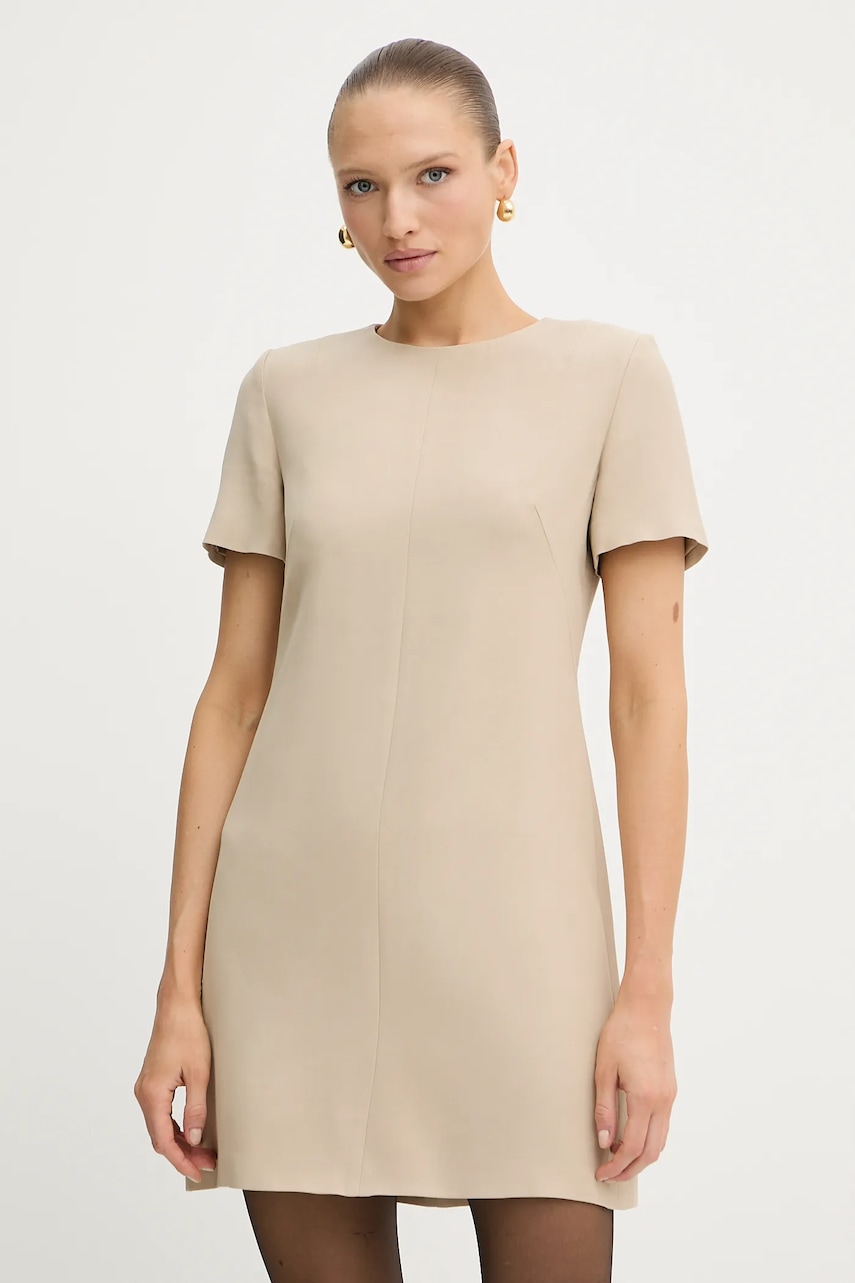 BOSS rochie culoarea bej