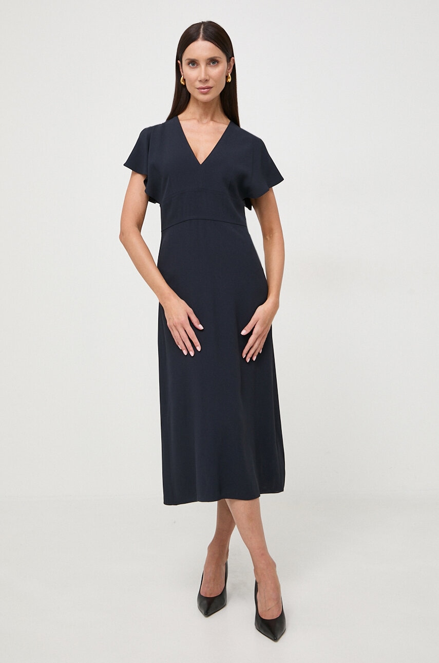 BOSS rochie culoarea bleumarin