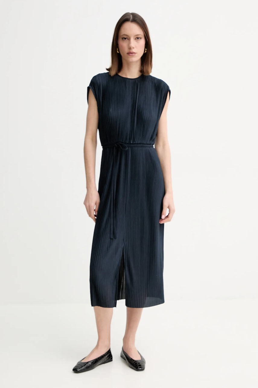 BOSS rochie culoarea bleumarin