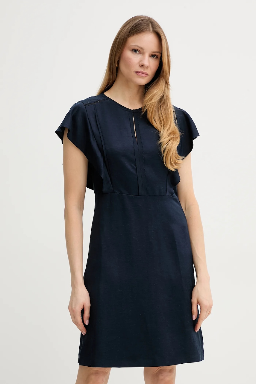 BOSS rochie culoarea bleumarin