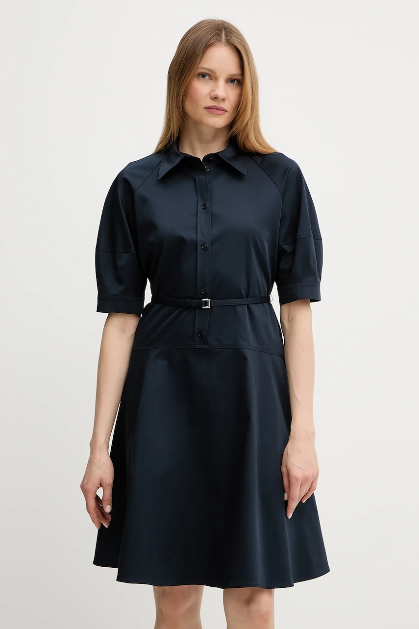 BOSS rochie culoarea bleumarin