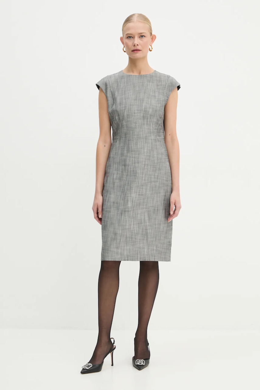 BOSS rochie culoarea gri
