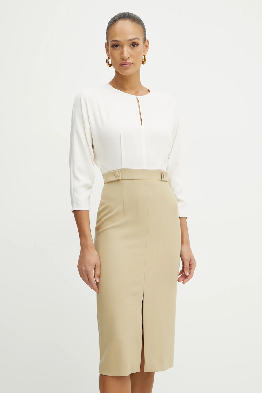 BOSS rochie culoarea verde