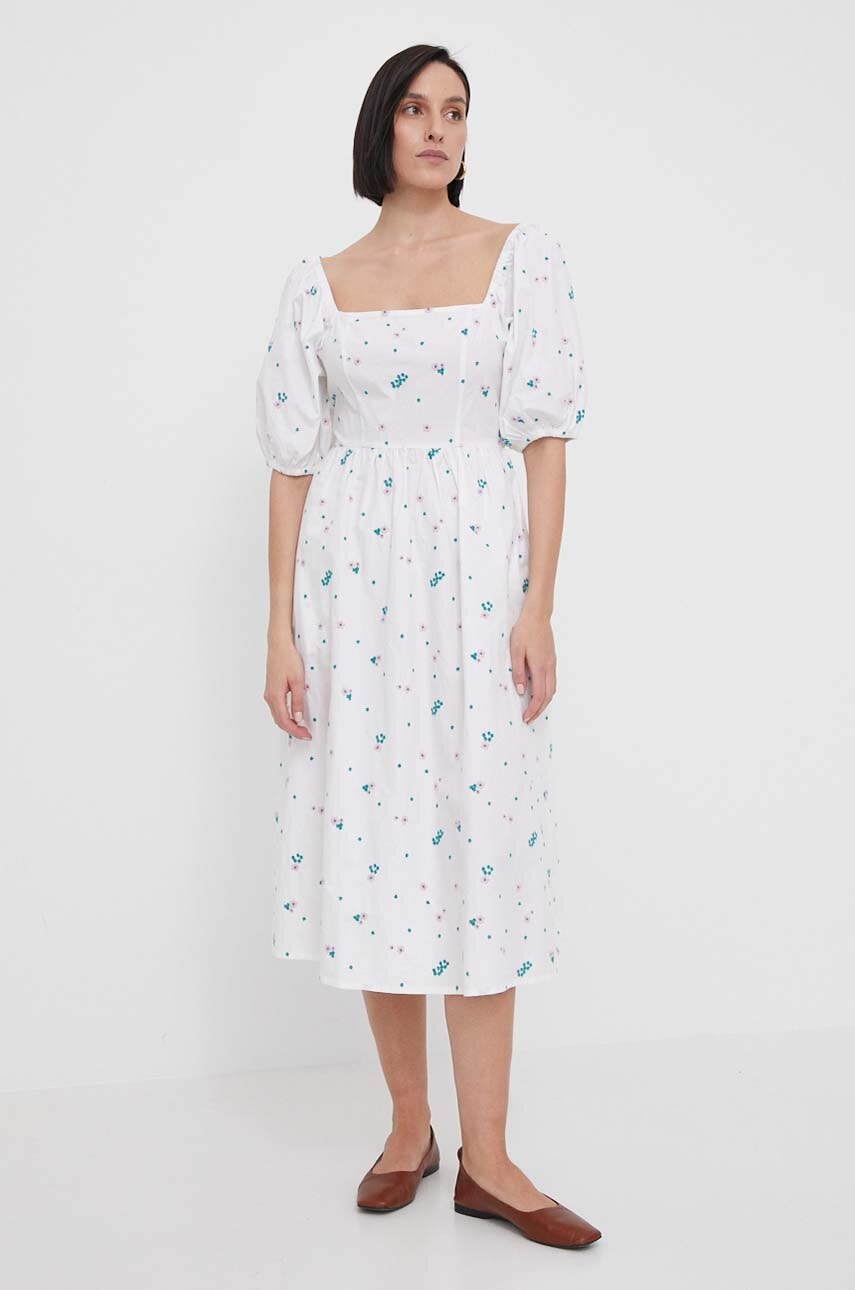 Barbour rochie din bumbac midi