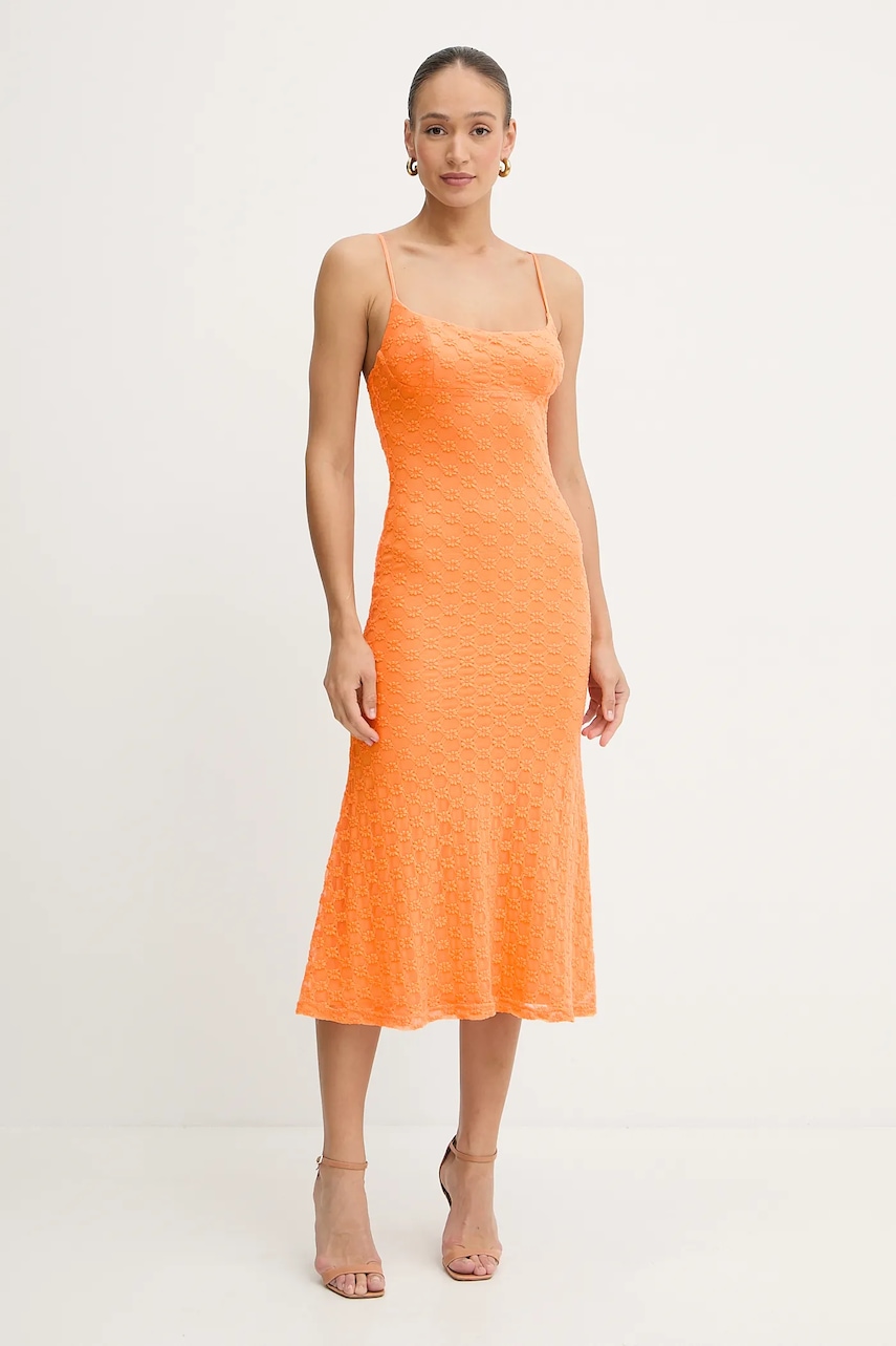 Bardot rochie ADONI culoarea portocaliu