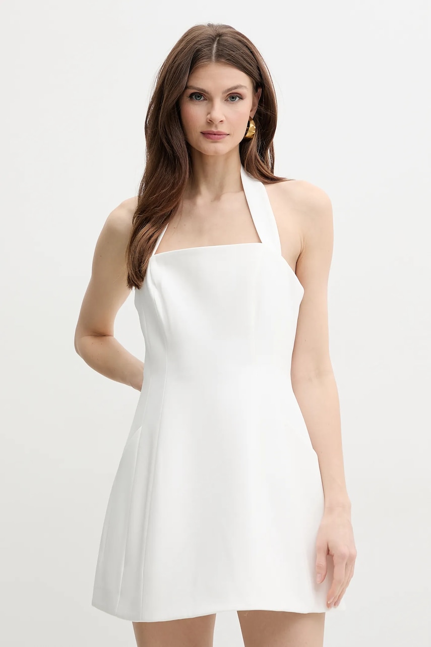 Bardot rochie NEVELLE culoarea alb