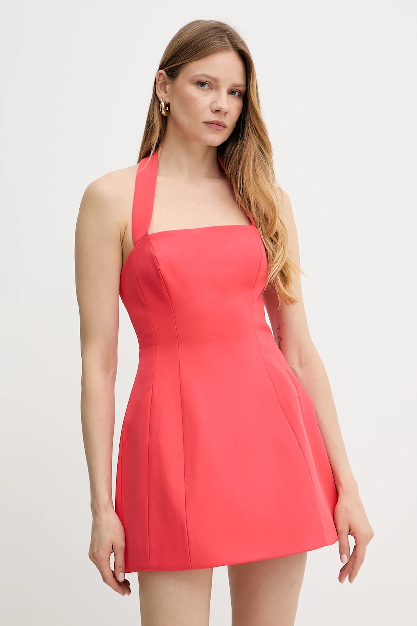 Bardot rochie NEVELLE culoarea portocaliu