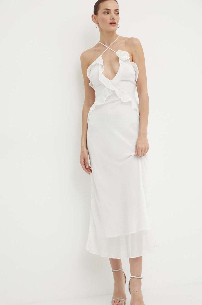 Bardot rochie OLEA culoarea alb