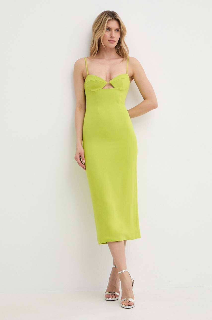 Bardot rochie VIENNA culoarea verde