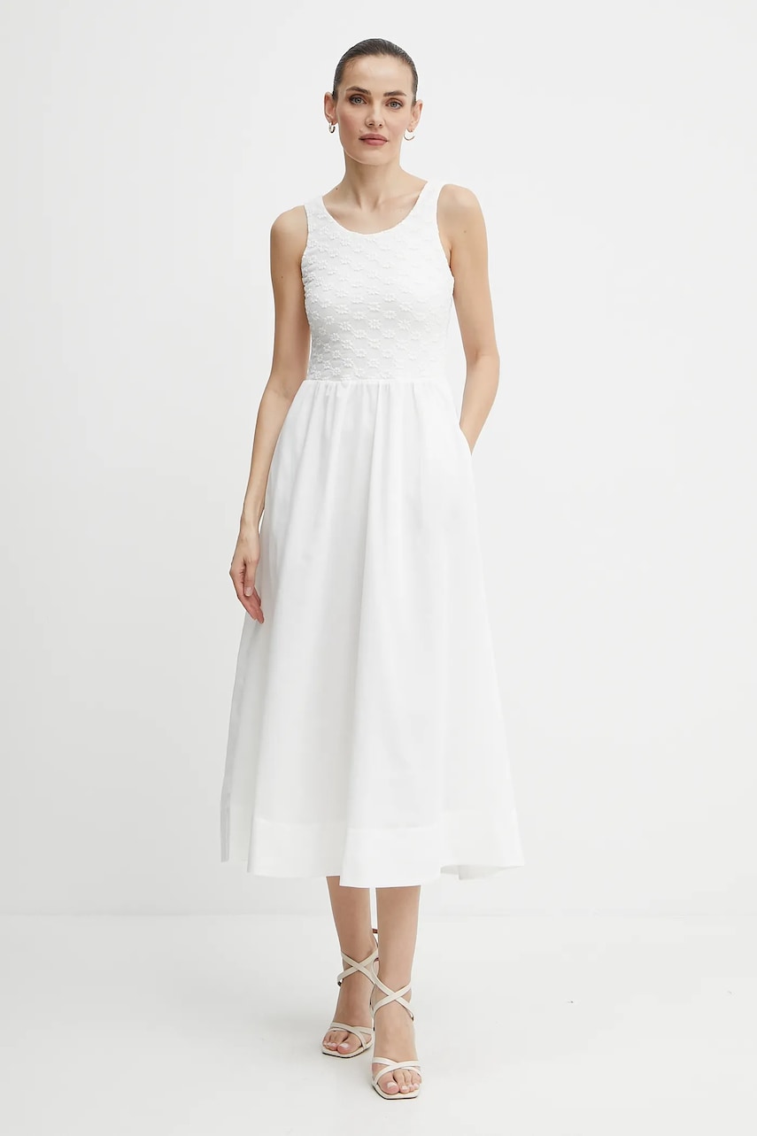 Bardot rochie culoarea alb