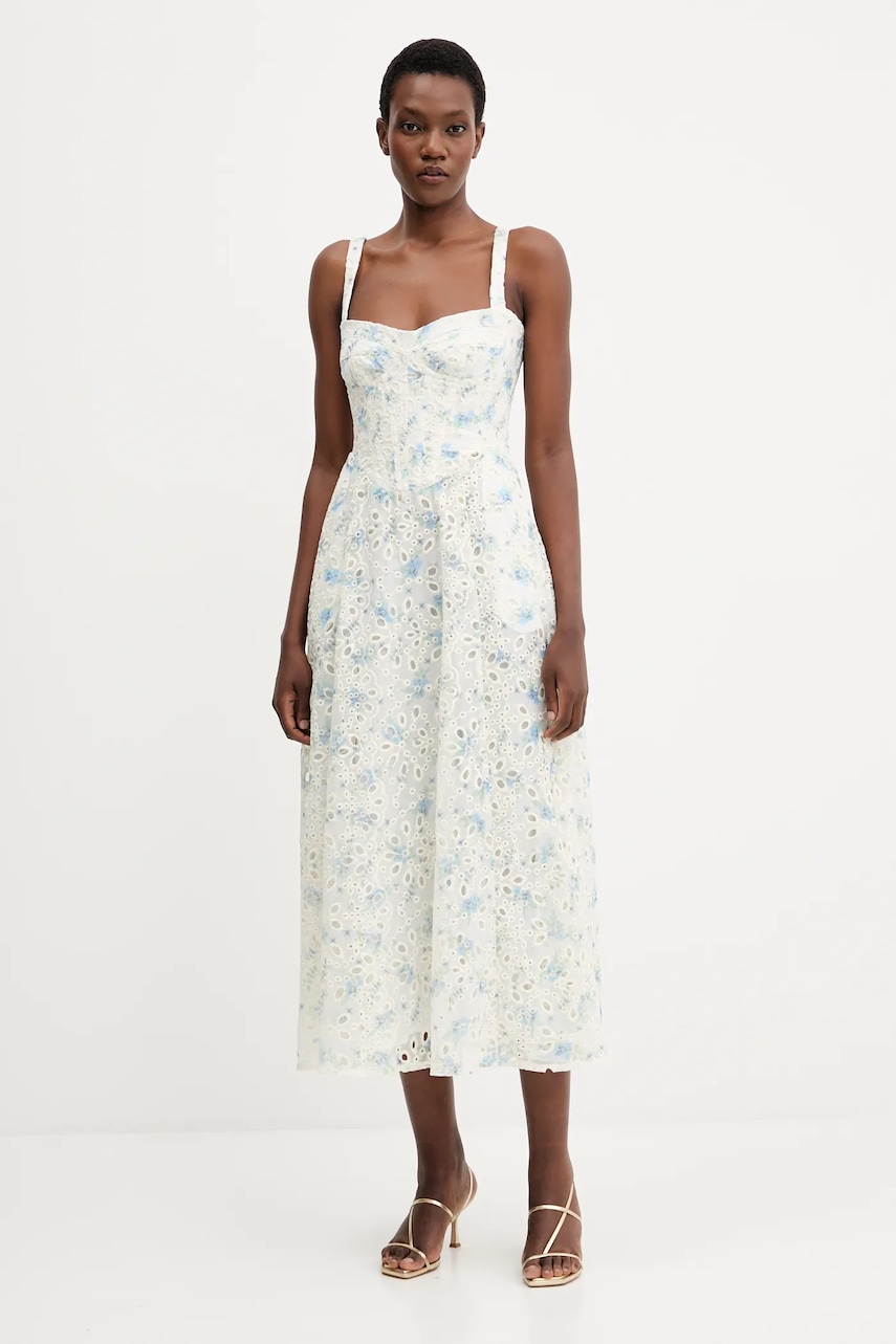 Bardot rochie culoarea alb