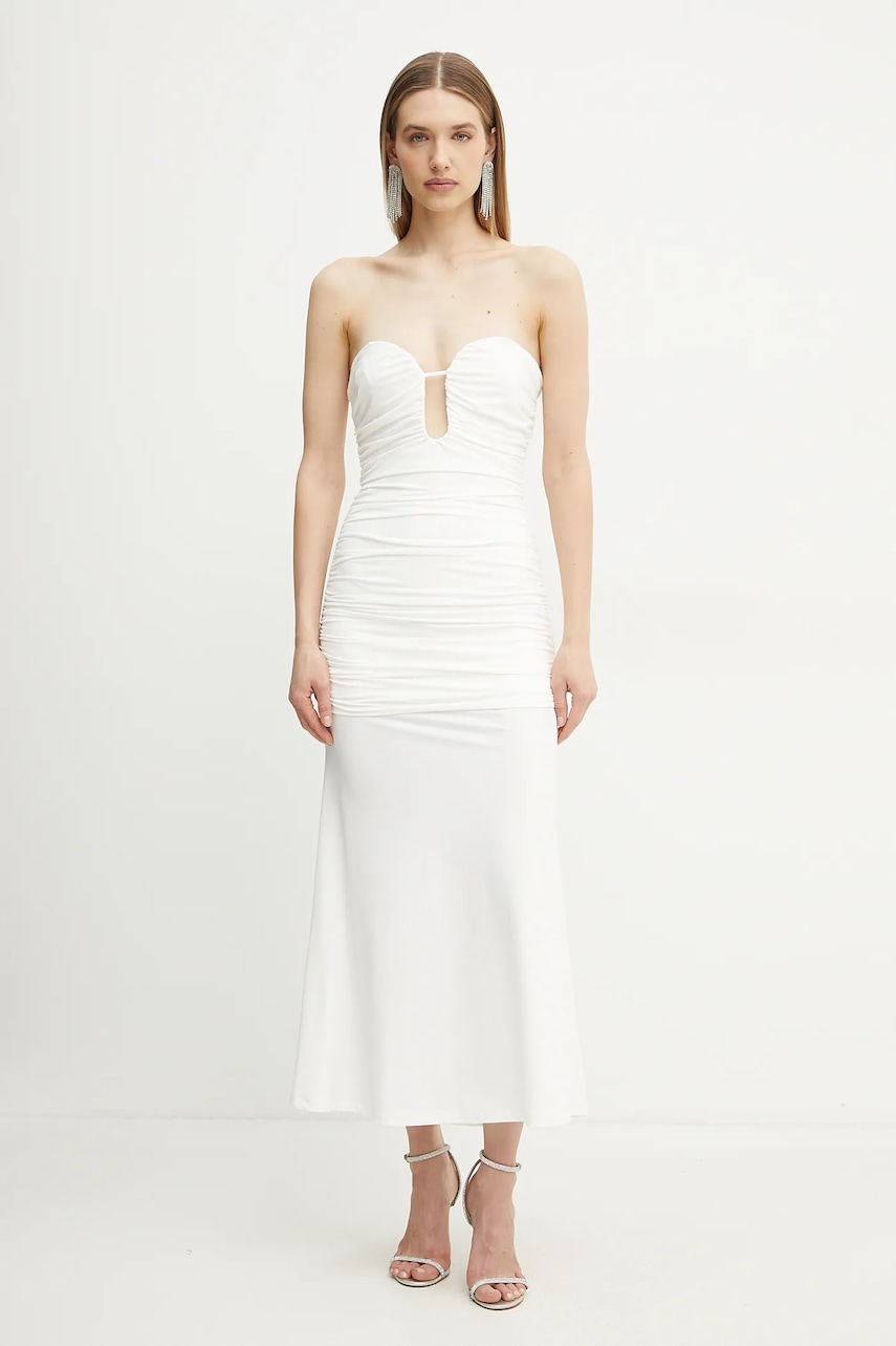Bardot rochie culoarea alb
