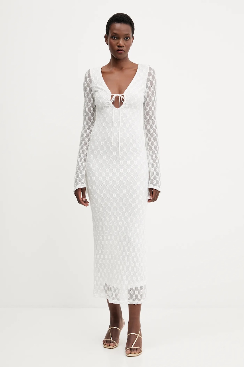 Bardot rochie culoarea alb
