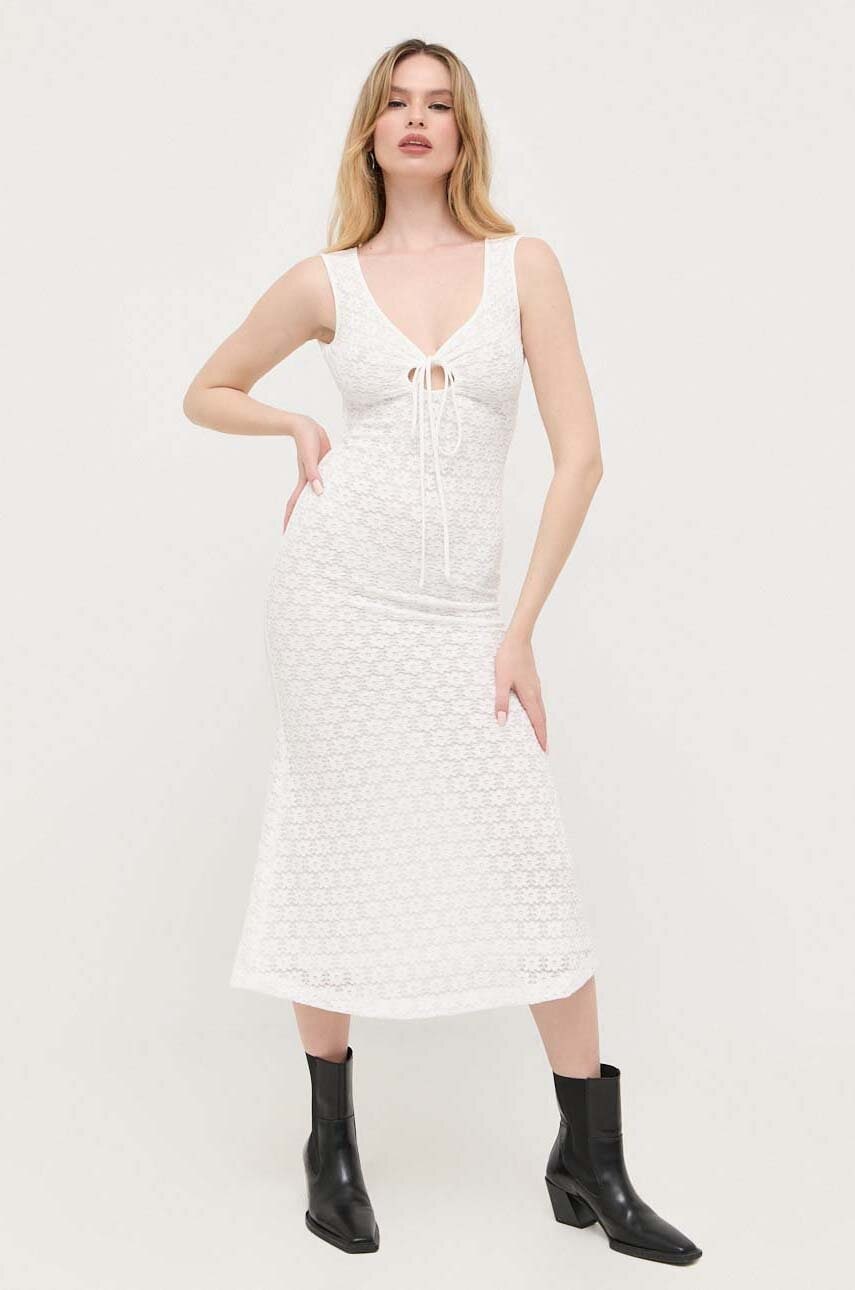 Bardot rochie culoarea alb