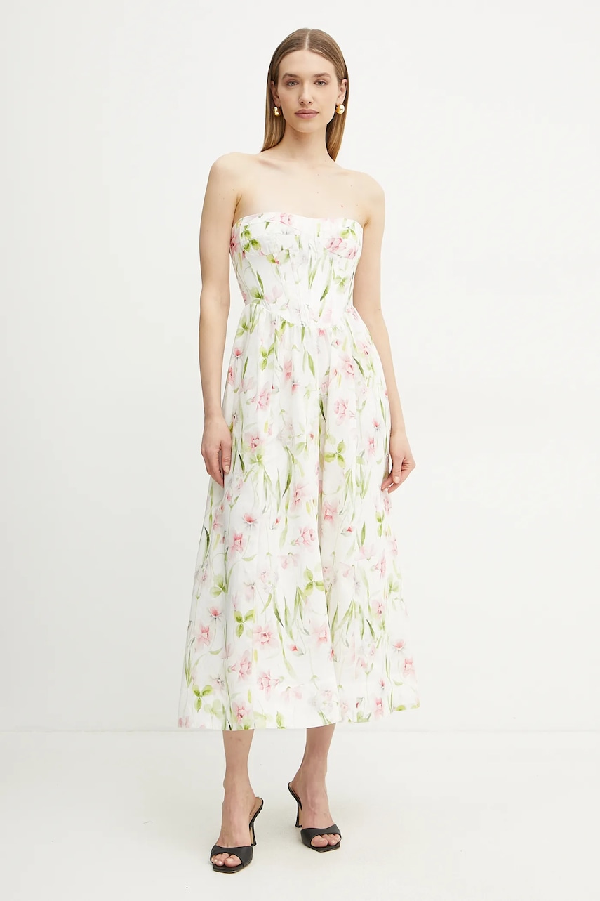 Bardot rochie culoarea alb