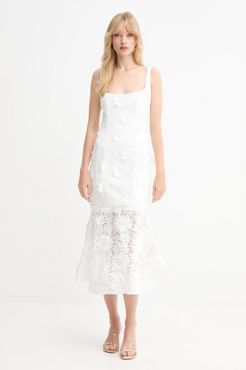 Bardot rochie culoarea alb