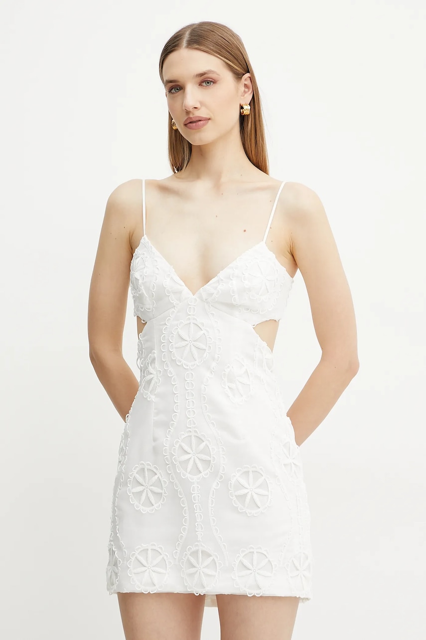 Bardot rochie culoarea alb