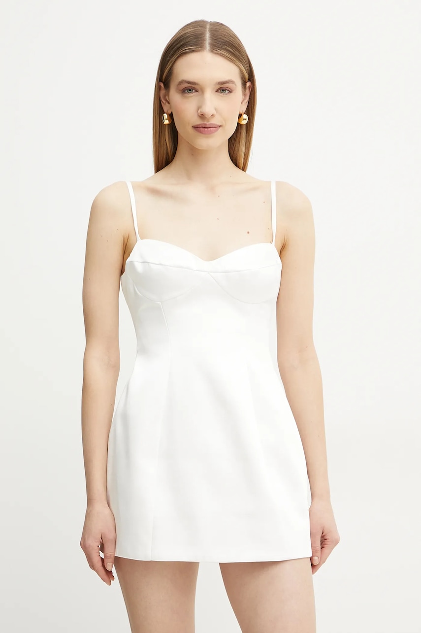 Bardot rochie culoarea alb