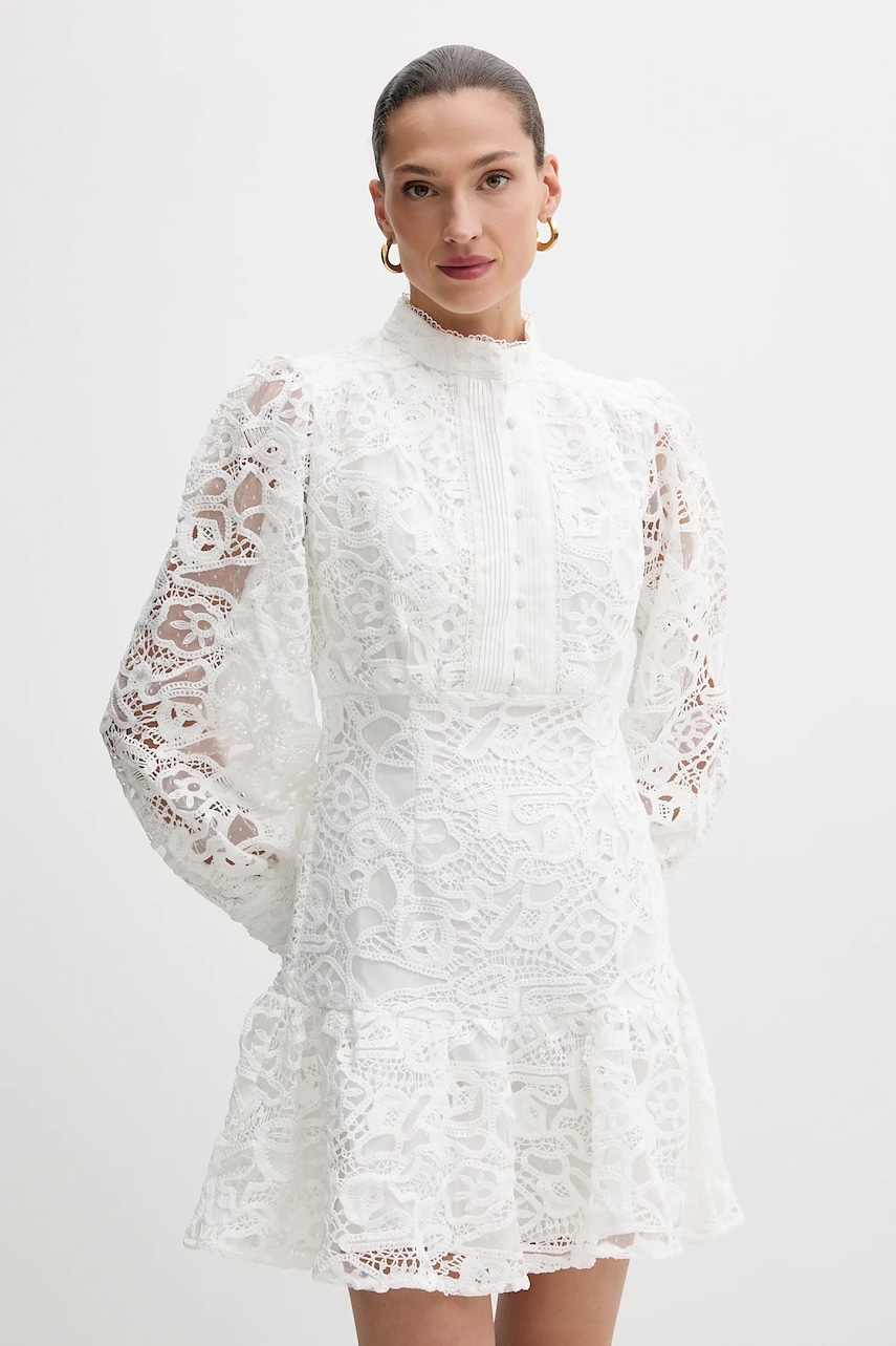 Bardot rochie culoarea alb