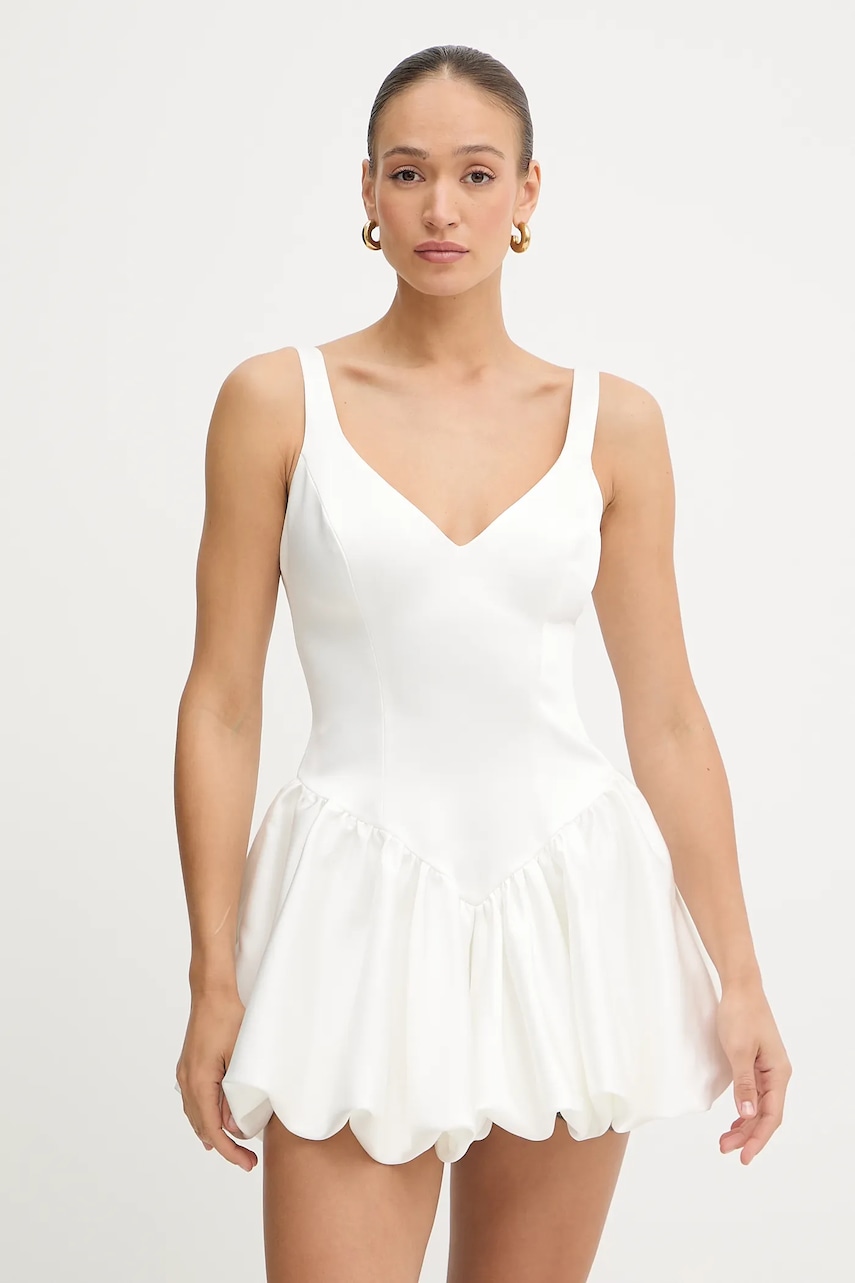 Bardot rochie culoarea alb