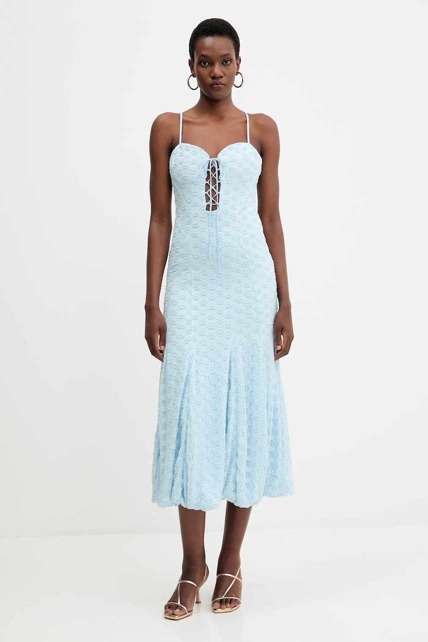 Bardot rochie culoarea bej
