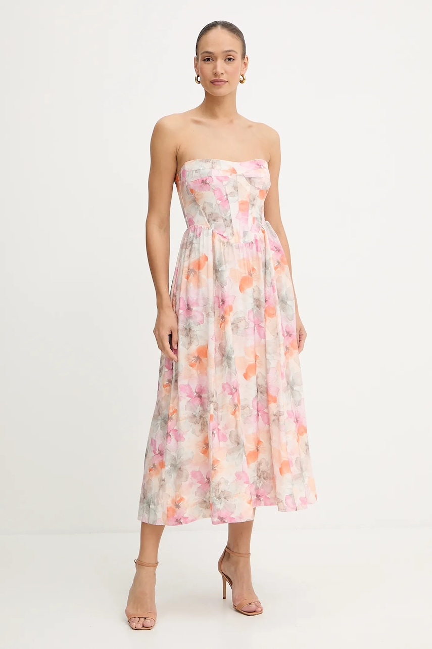 Bardot rochie culoarea bej