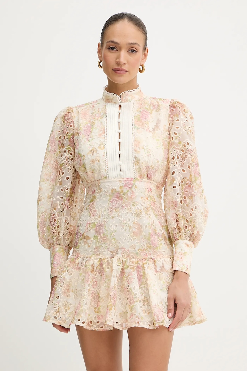 Bardot rochie culoarea bej