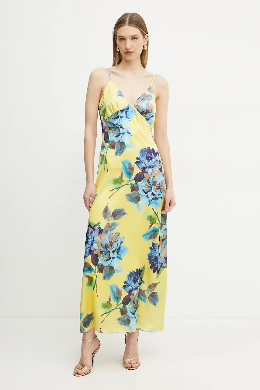 Bardot rochie culoarea galben