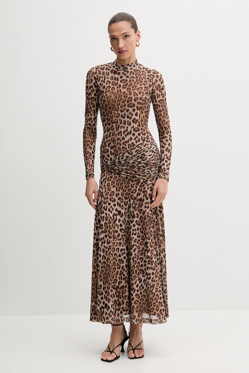 Bardot rochie culoarea maro